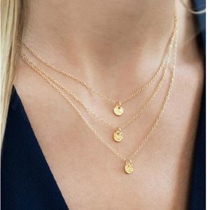 NWT Gorjana 3 disc necklace